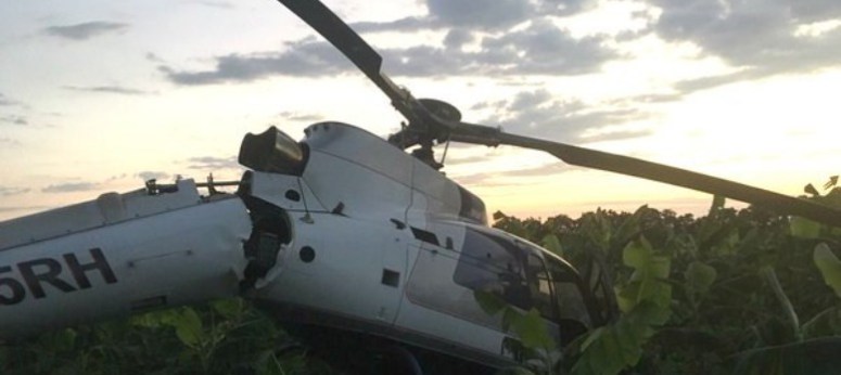 Helicóptero se estrella en Azua