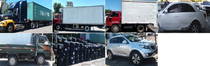 Policía recupera camión cargado de neumáticos robado en Santiago y apresa siete personas