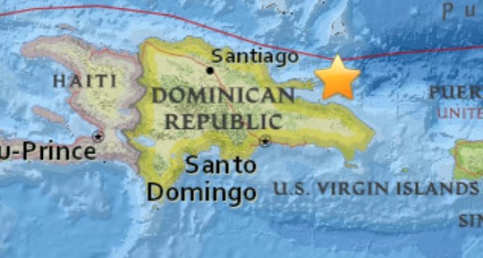 Sismo de 4.8 grados de magnitud se siente en República Dominicana