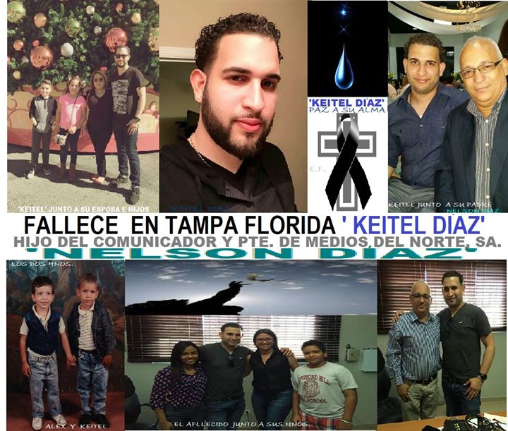 FALLECE   ‘KEITEL DÍAZ’ , HIJO DEL COMUNICADOR Y PTE. MEDIOS DEL NORTE, SA. ‘NELSON DÍAZ