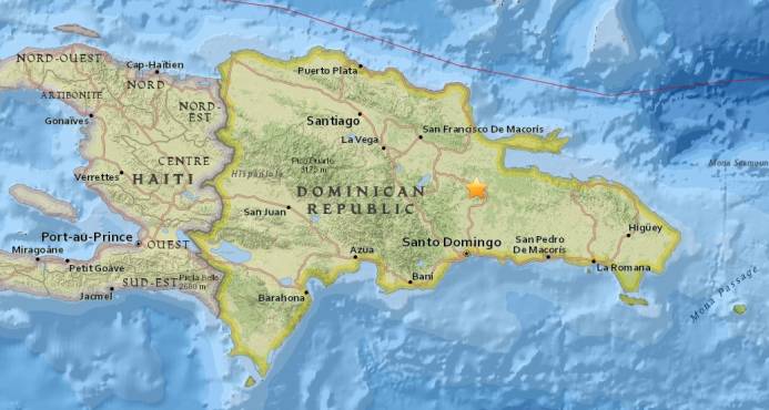 SE REGISTRA FUERTE TEMBLOR DE TIERRA EN DOMINICANA
