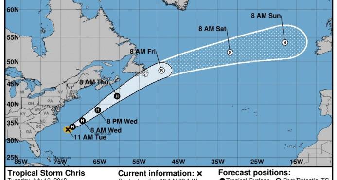 Chris se convierte en el segundo huracán de la temporada en el Atlántico