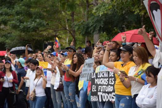 Venezolanos en el pais apoyan proclamación de Juan Guaidó