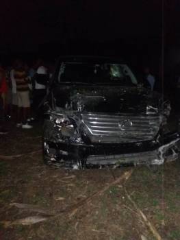 El Torito sale ileso de accidente en carretera Santiago-Licey