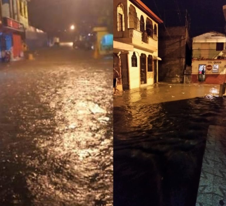Lluvias intensas por más de cinco horas causan inundaciones de viviendas