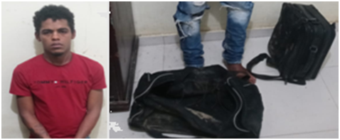 Apresan joven acusado de romper cristales a vehículos y sustraer dos bultos con más de medio millón de pesos