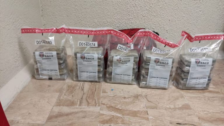 Decomisan 50 paquetes de cocaína