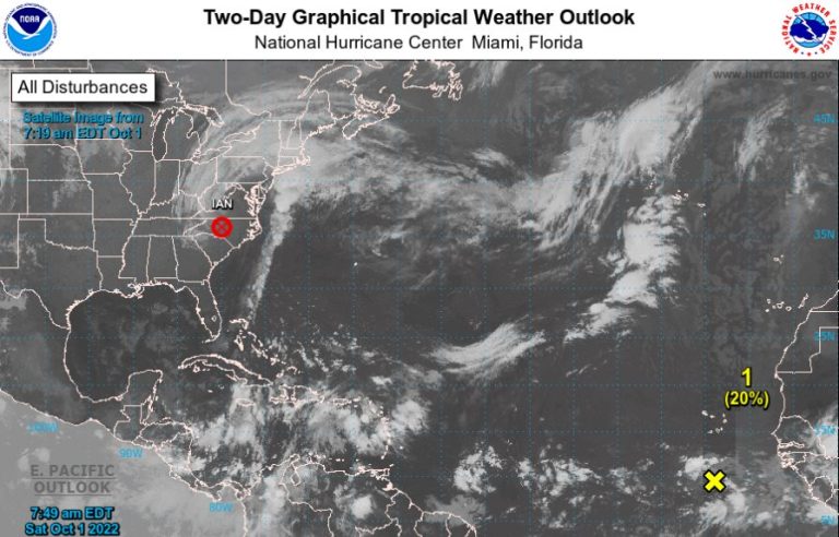 Tormenta Ian se debilita a su paso por el sureste de Estados Unidos