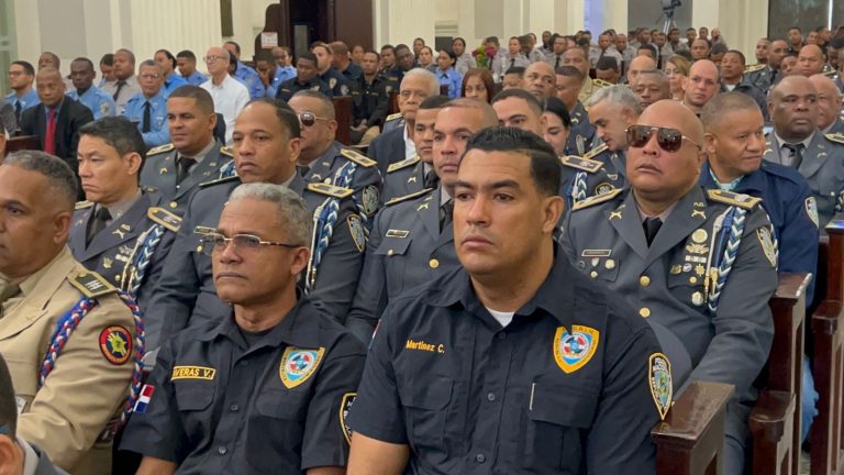 Policía Nacional en Santiago celebra misa en conmemoración del 87 aniversario de la institución