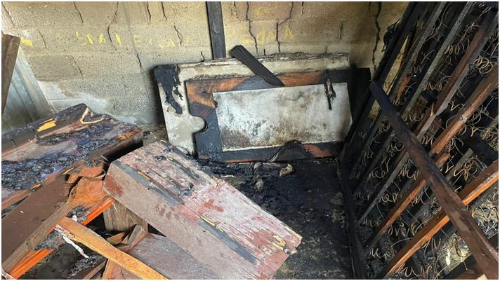 PN apresa persona prendió fuego a una pensión