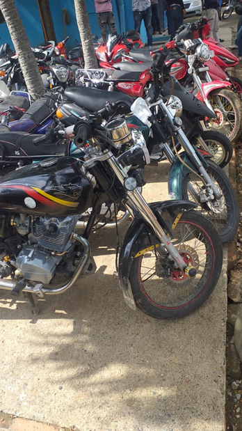 Policía Nacional localiza y recupera ocho motocicletas robadas