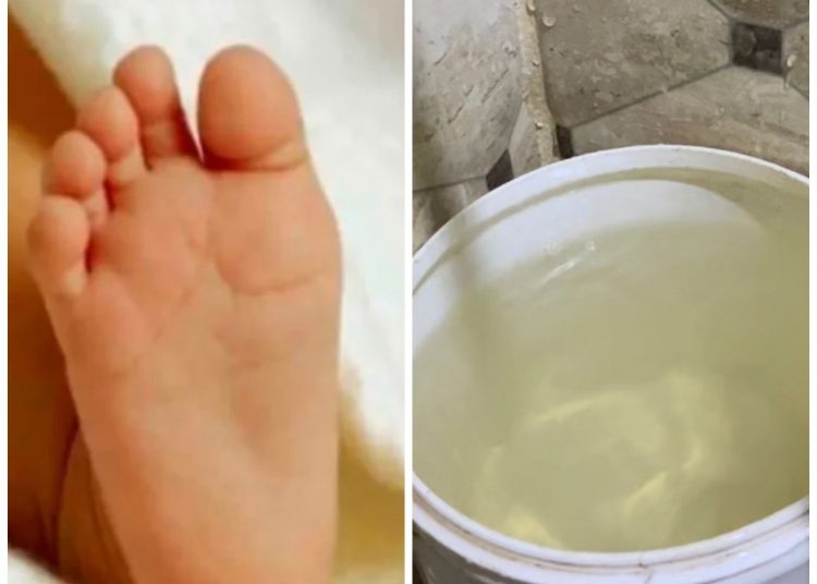 Muere ahogada en cubeta niña de 10 meses de nacida