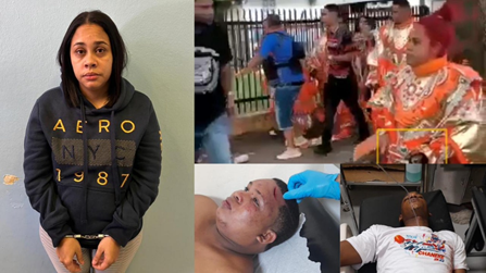 Se entrega  mujer acusada de herir de arma blanca a dos ciudadanos en el carnaval vegano