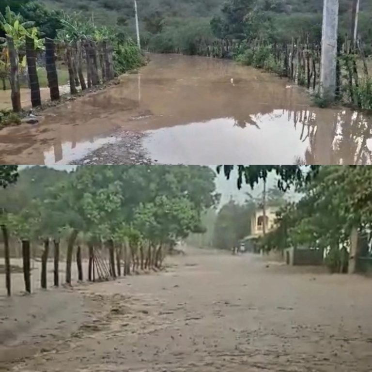 Fuertes lluvias provocan inundaciones de viviendas y vías de Luperón