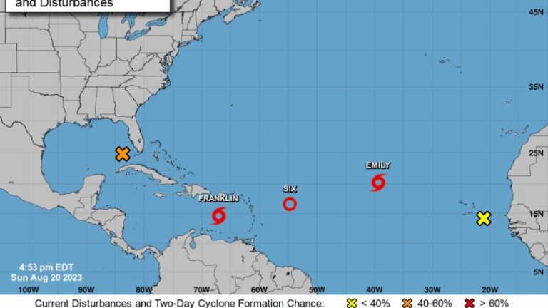 Tormenta tropical Franklin afectara el martes a RD