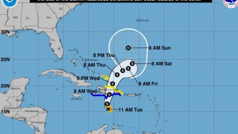 Tormenta Franklin empieza a subir rumbo hacia República Dominicana