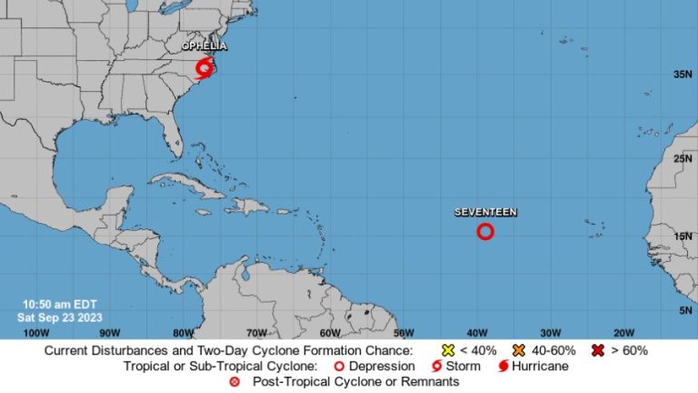 Se forma la depresión tropical número 17