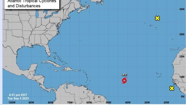Informan tormenta tropical Lee,  puede llegar a ser un huracán mayor