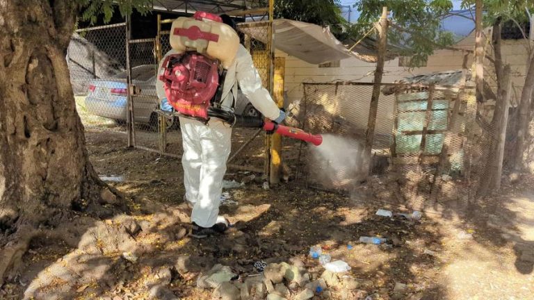 Masiva jornada de fumigación y descacharrización en Santiago