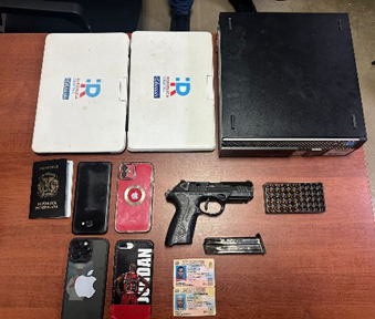 DINTEL ocupa arma de fuego y celulares en allanamiento