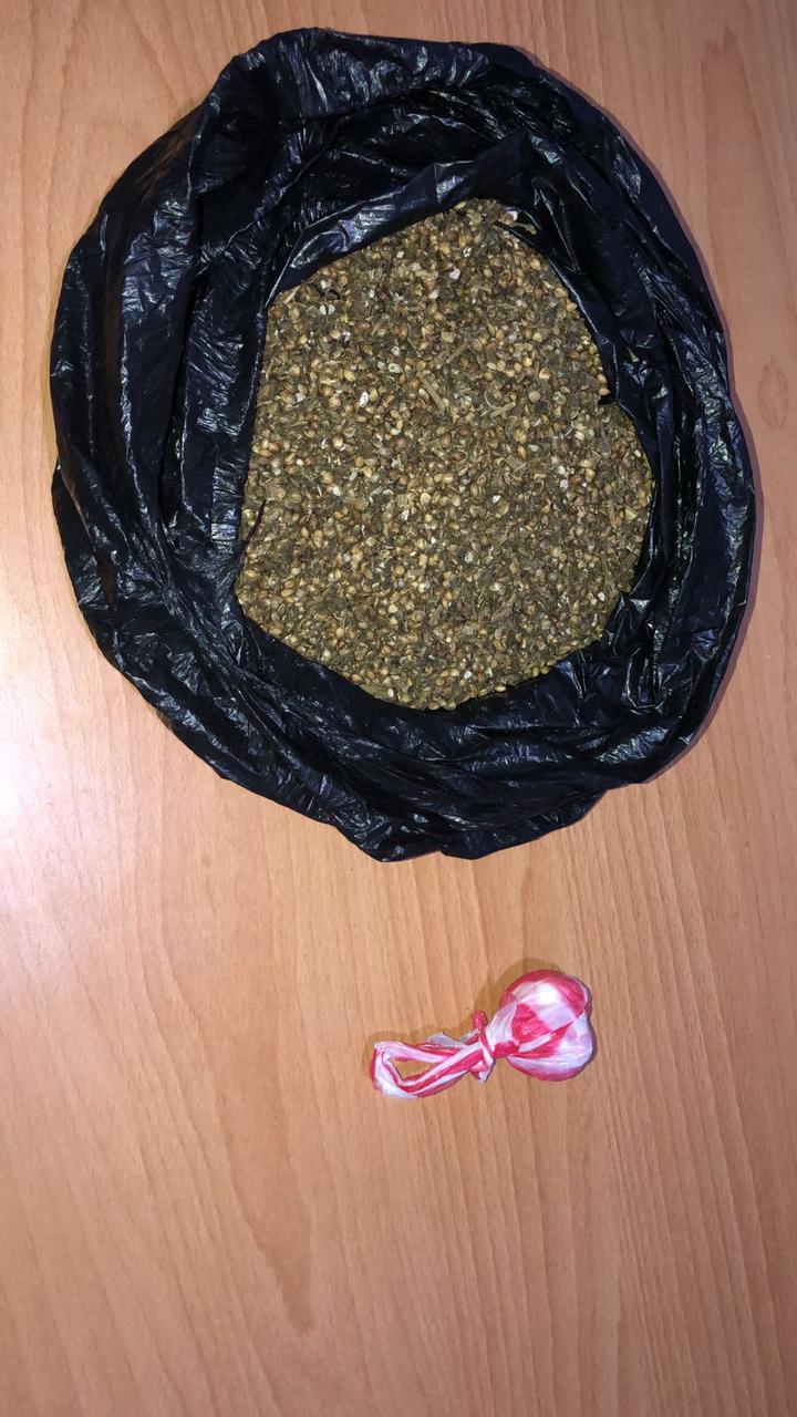 Ocupan funda con semillas de marihuana