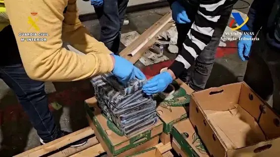 Interceptan en España  530 kilos de cocaína procedentes de R. Dom.