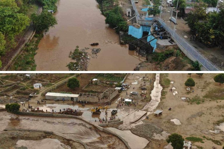 El canal haitiano desbordado y el dominicano intacto