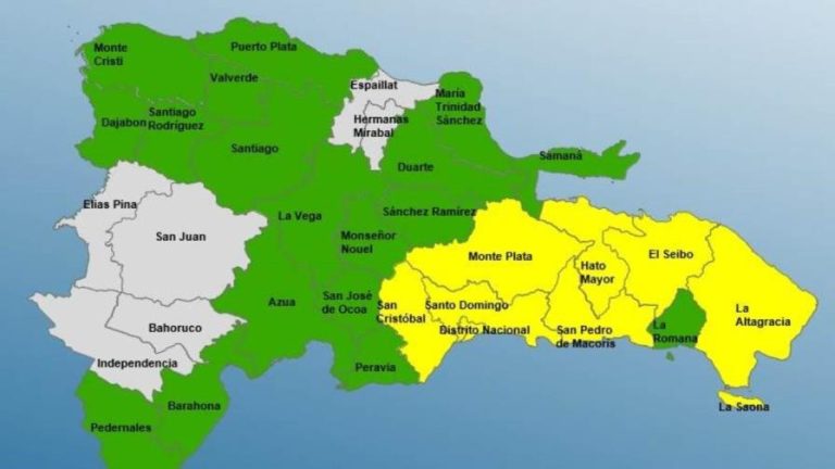 Aumentan a 26 provincias en alerta por aguaceros