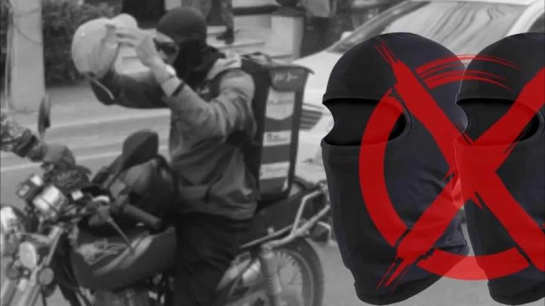 Policías perseguirán a ciudadanos que circulen con pasamontañas