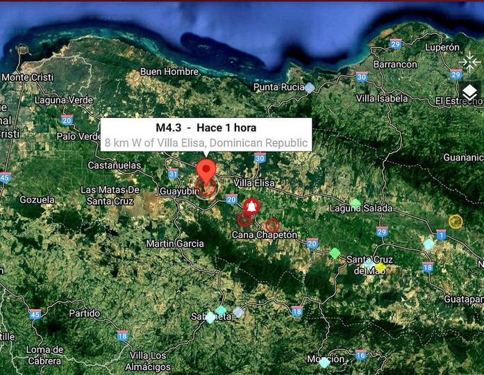 Se registra sismo de magnitud 4.2 en Montecristi