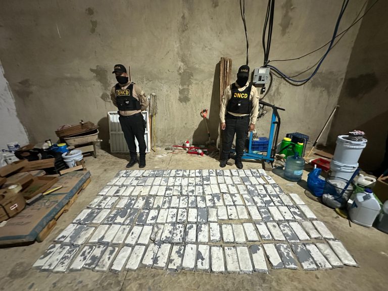 DNCD Y MP INCAUTAN EN LA VEGA 158 LÁMINAS DE COCAÍNA CAMUFLADAS EN PALETAS DE MADERA