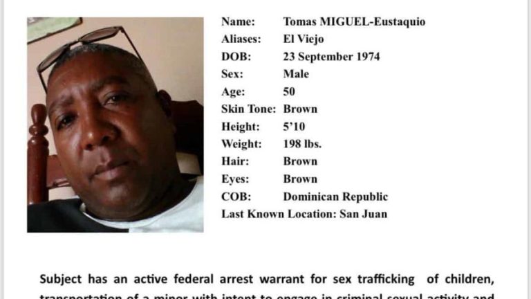 Autoridades de Puerto Rico buscan Dominicano acusado de tráfico sexual de menores