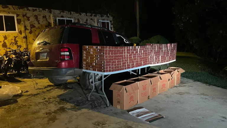 Decomisan 79,200 unidades de cigarrillos que eran transportados en una jeepeta