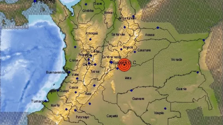 Fuerte temblor de tierra de 6.5 sacudió a Colombia este domingo