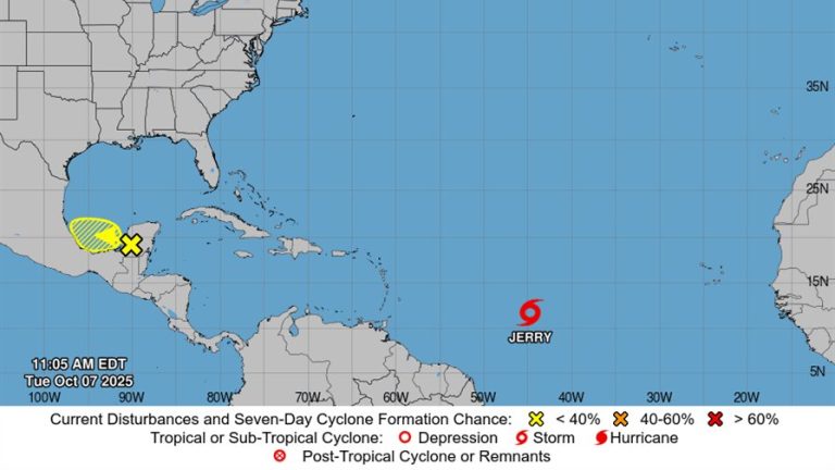 Se forma Jerry, la décima tormenta tropical