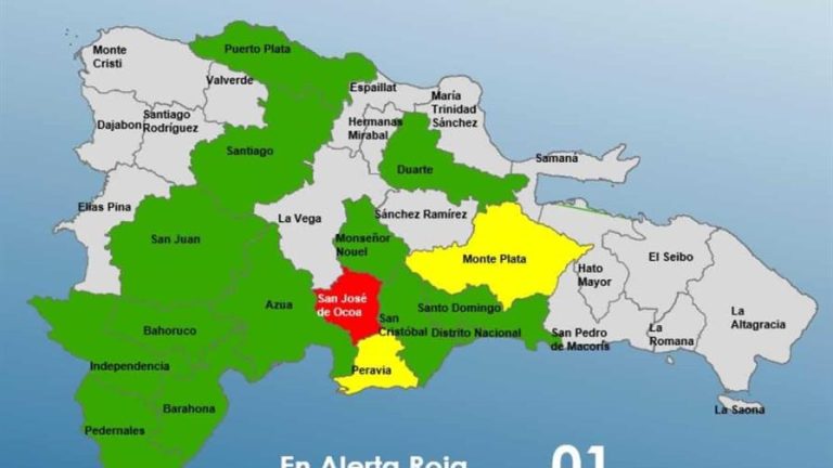 La mitad de RD está bajo alerta por las fuertes lluvias que se prevén