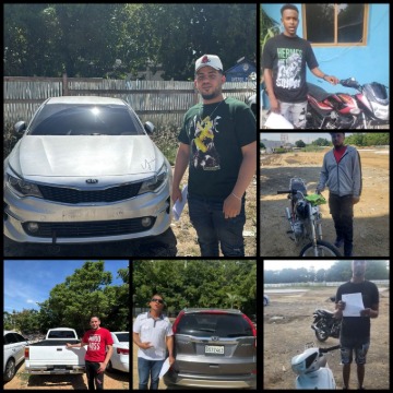 Policía recupera 12 vehículos robados y entrega seis a sus propietarios
