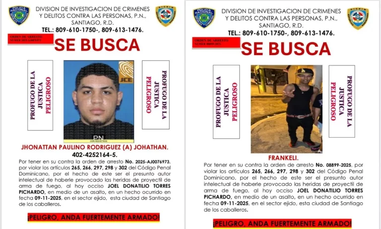 Policia activa búsqueda de dos hombres vinculados a homicidio