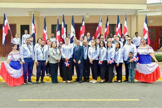 Ministerio Público de Hermanas Mirabal y Distrito Educativo rinden homenaje a la Patria