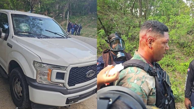 Tres policías y un capitán del Ejército  heridos en protesta contra minería en San Juan